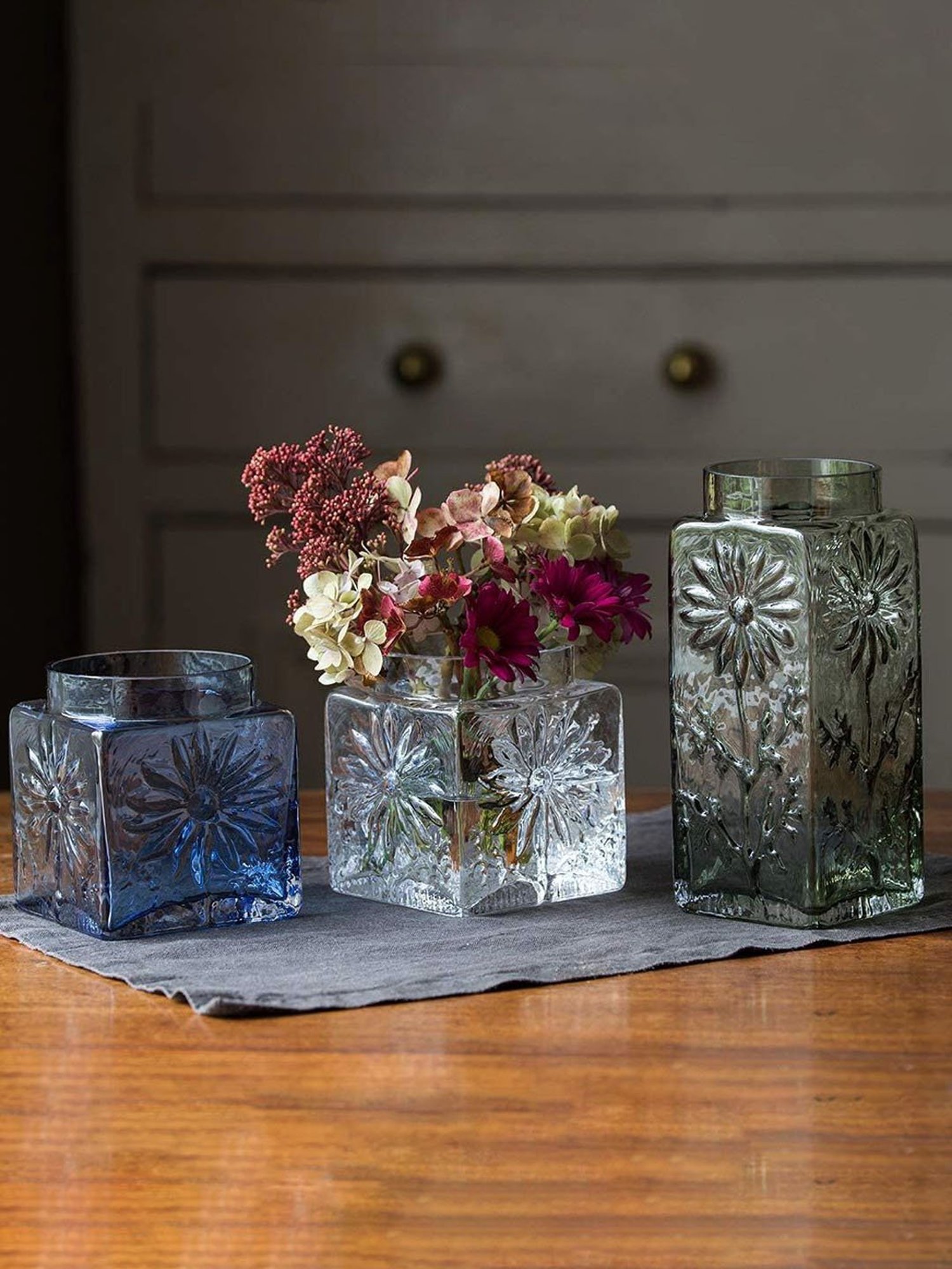 Dartington Transparent Glass Large Vase - Set of 1