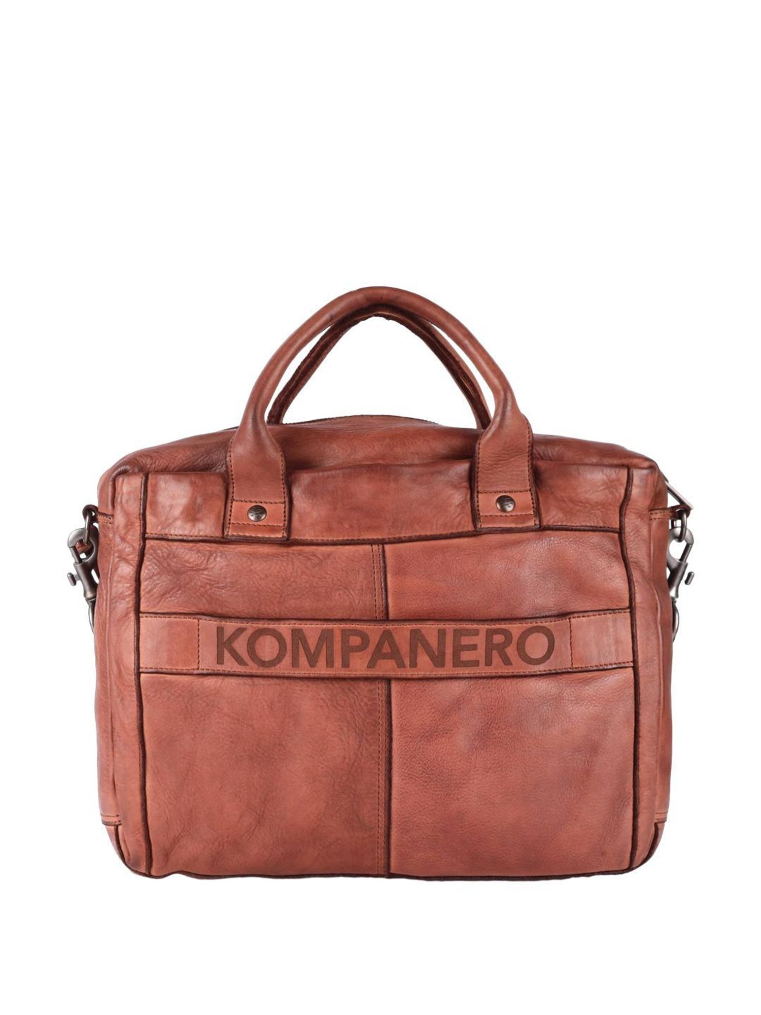 KOMPANERO Aaron Tan Solid Laptop Messenger Bag