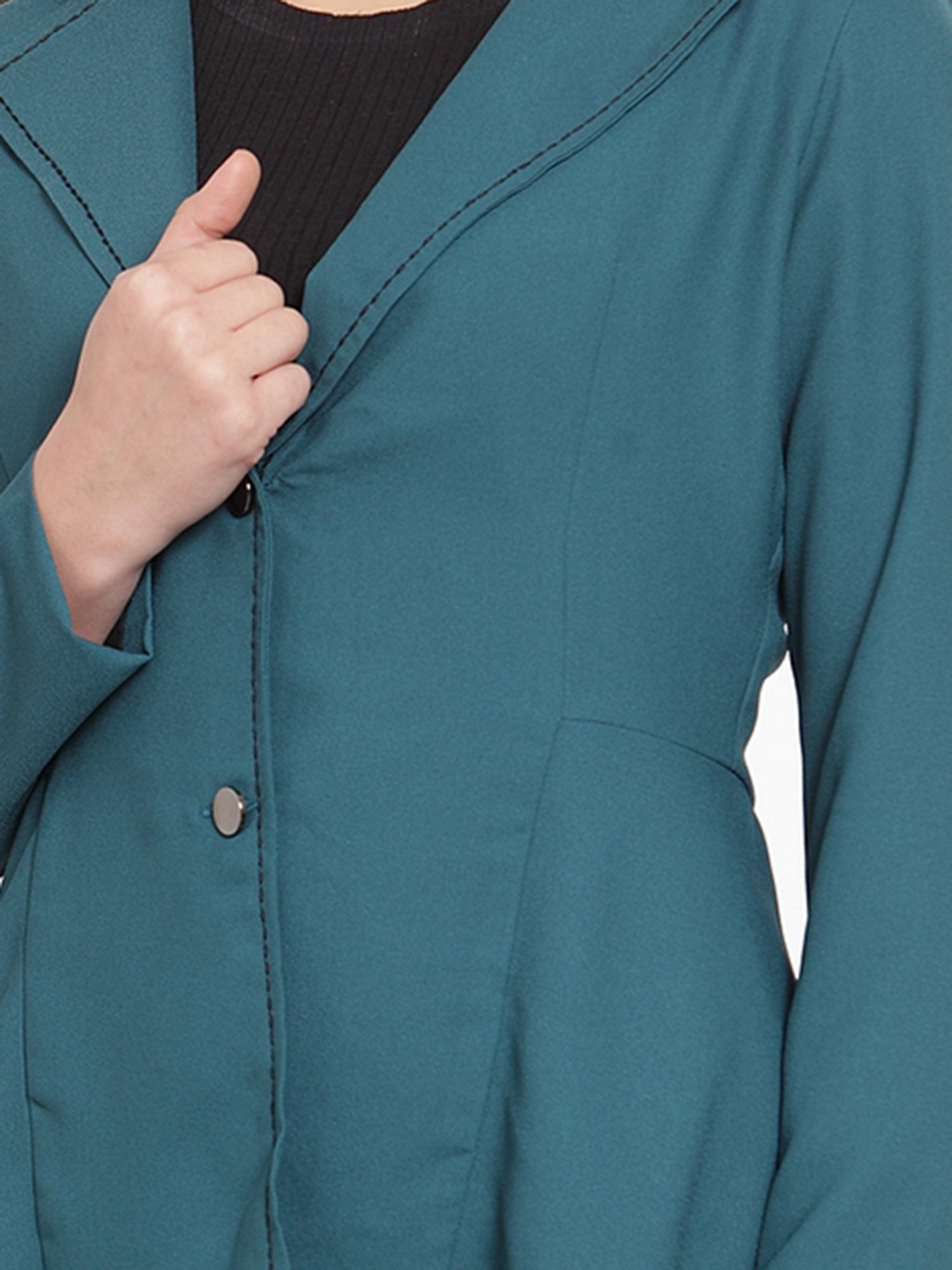 KASSUALLY Teal Relaxed Fit Blazer