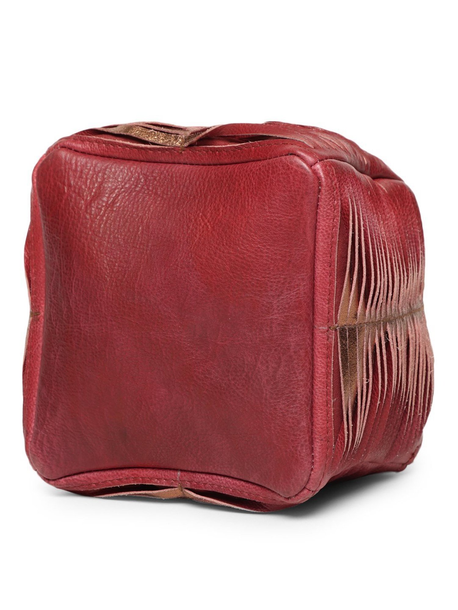 Art N Vintage Premade Red Leather Textured Small Potli