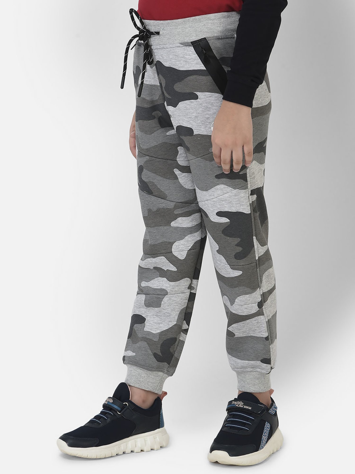 Crimsoune Club Boys Grey Camouflage Joggers