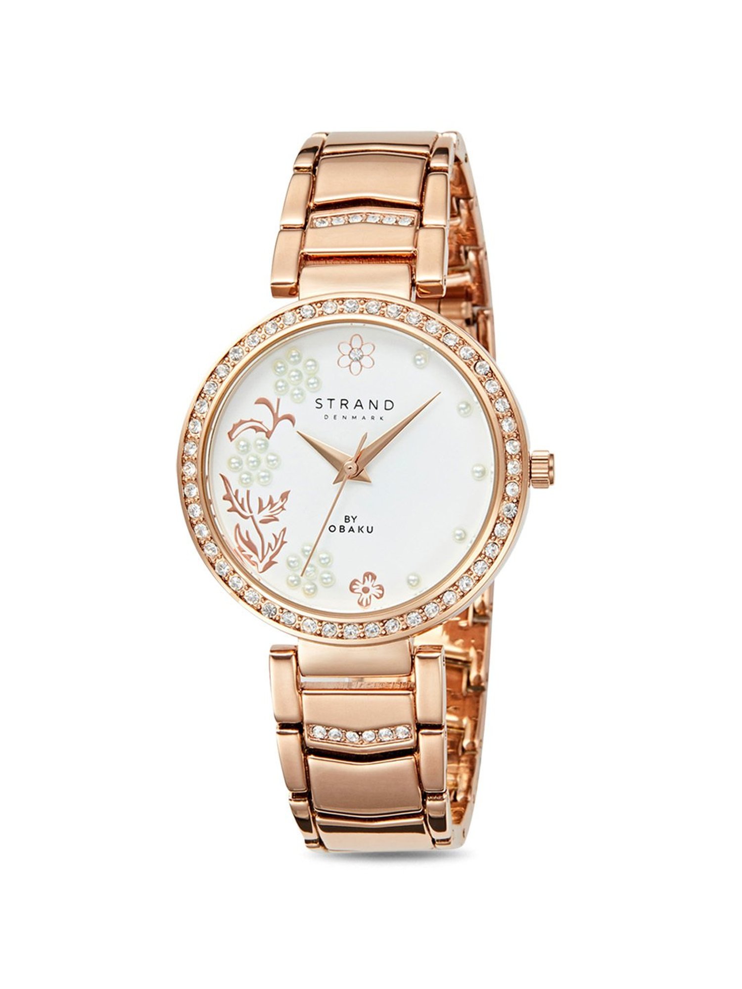 Strand By Obaku S713LHVWSV Pearl Fuschsia Analog Watch for Women