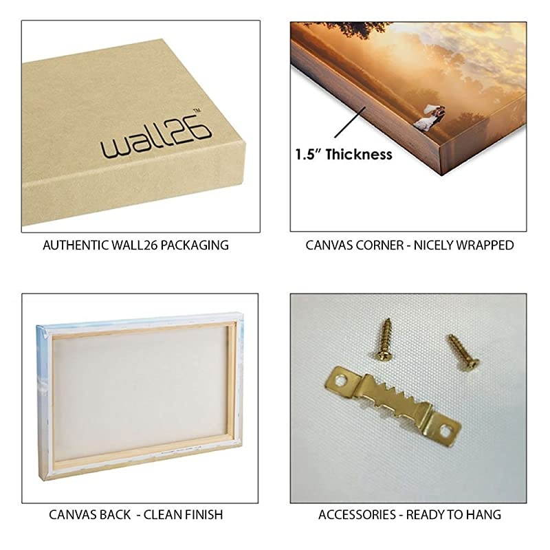 3 Piece Canvas Wall Art Vintage Filtered Fisheye Picture of Manhattan Looking Up at Sky New York City USA Modern Home Art Stretched and Framed Ready to Hang 16quotx24quotx3 Panels