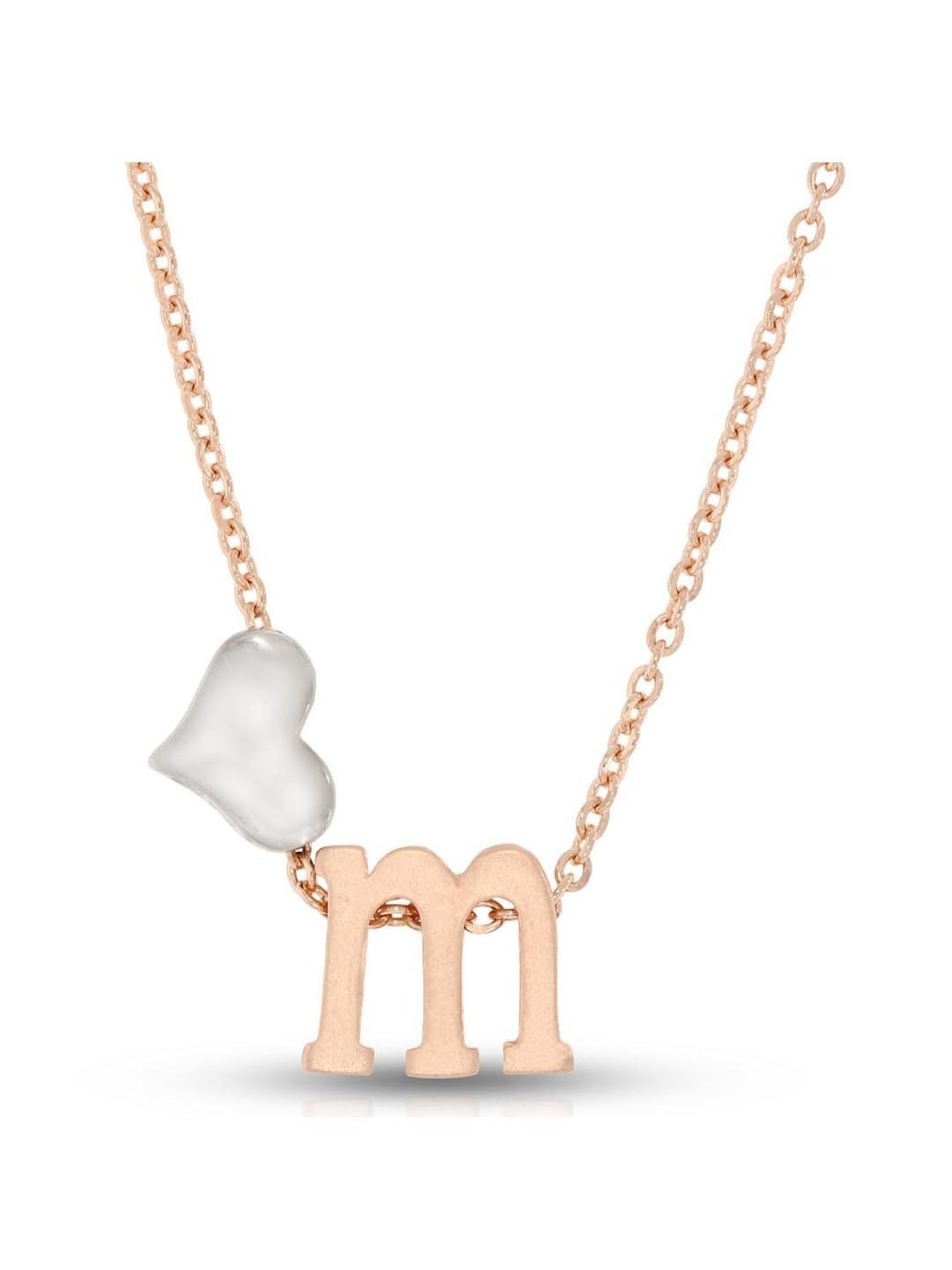 Anayra 92.5 Sterling Silver Initial Letter Charm Pendant without Chain for Women