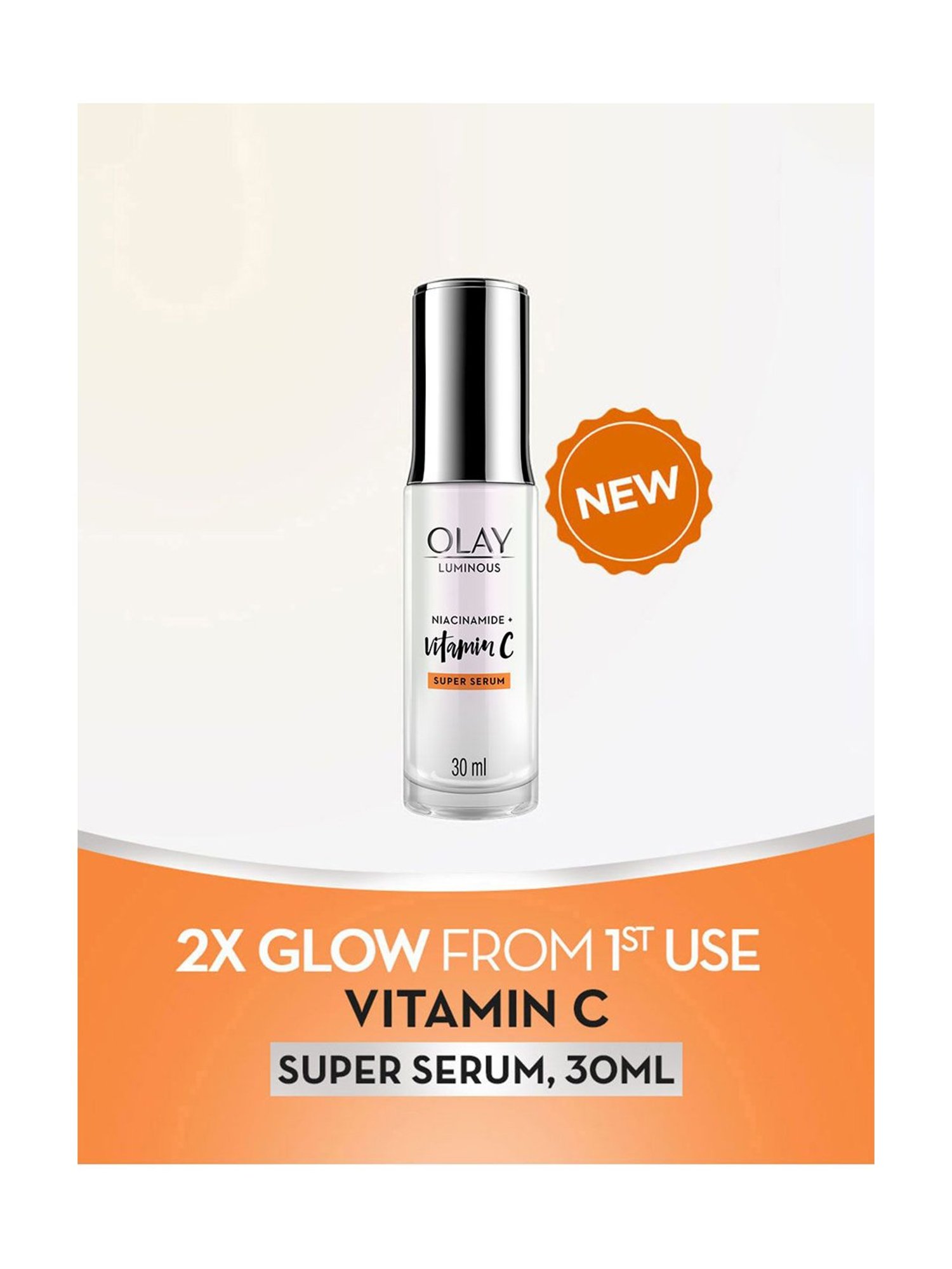 Olay Luminous Vitamin C Super Serum, with 99% pure Niacinamide - 30 ml