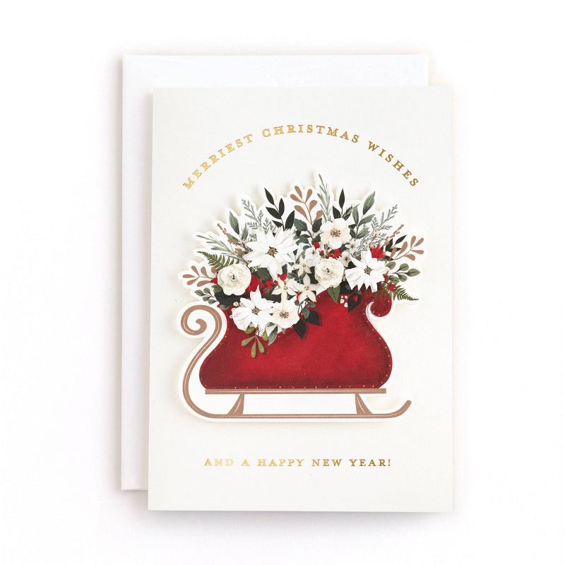 Minted 10ct Flowers for Christmas Boxed Cards