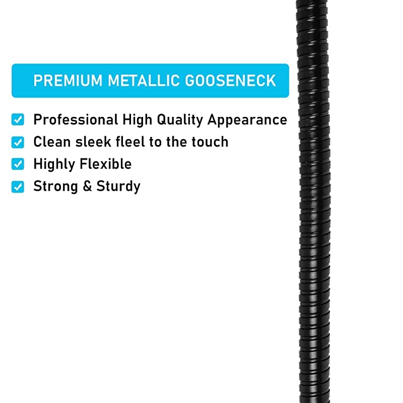 Flexible Gooseneck Microphone Stand with Desk Clamp for Radio Broadcasting Studio Live Broadcast Equipment TV Stations 13 Clamp