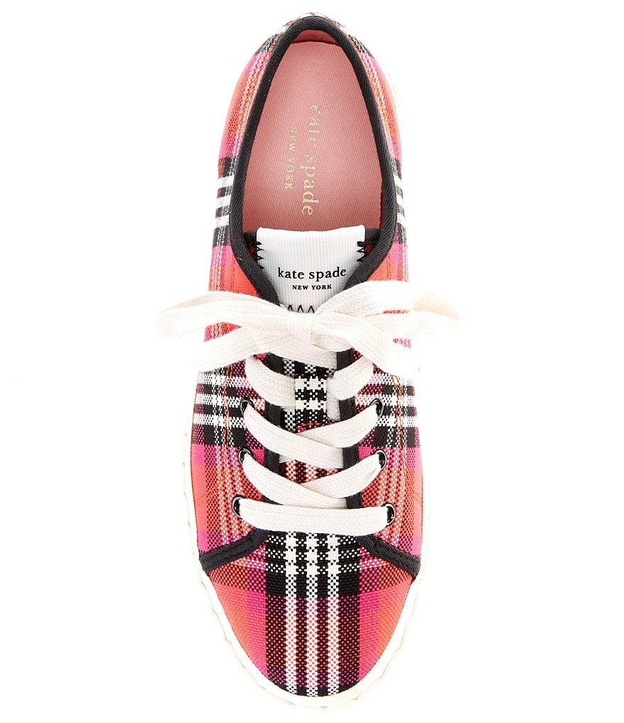 kate spade new york Vale Plaid Lace-Up Sneakers