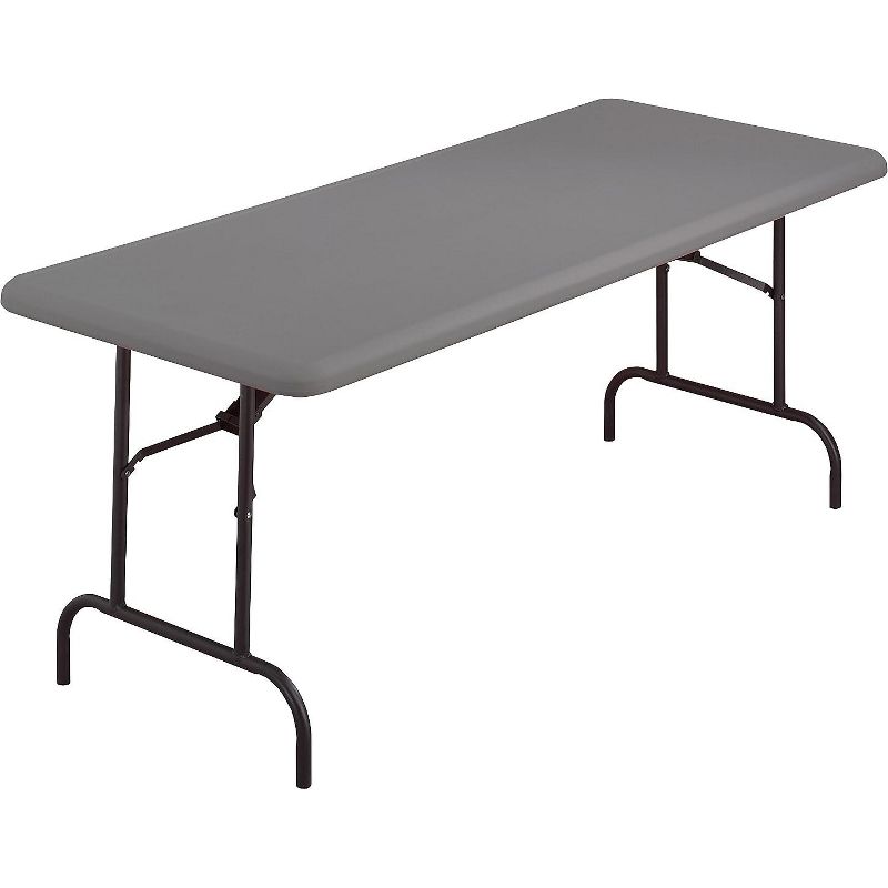 Iceberg IndestrucTables Too 1200 Series Resin Folding Table 60w x 30d x 29h Charcoal 65217