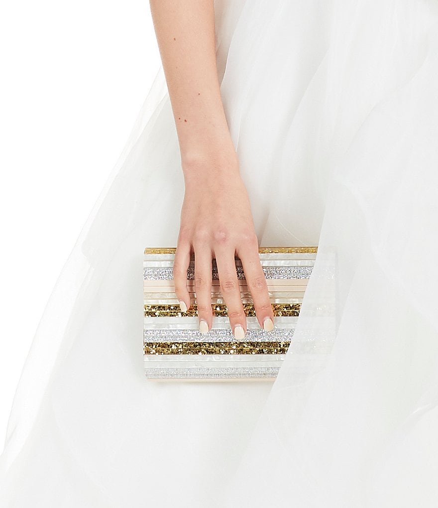 Kate Landry Satin Buckle Clutch Bag