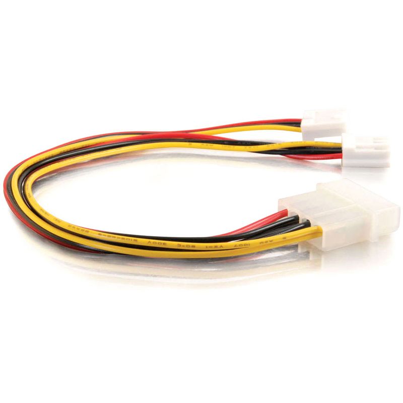 C2G 10in One 5-1/4in to Two 3-1/2in Internal Power Y-Cable - 10"