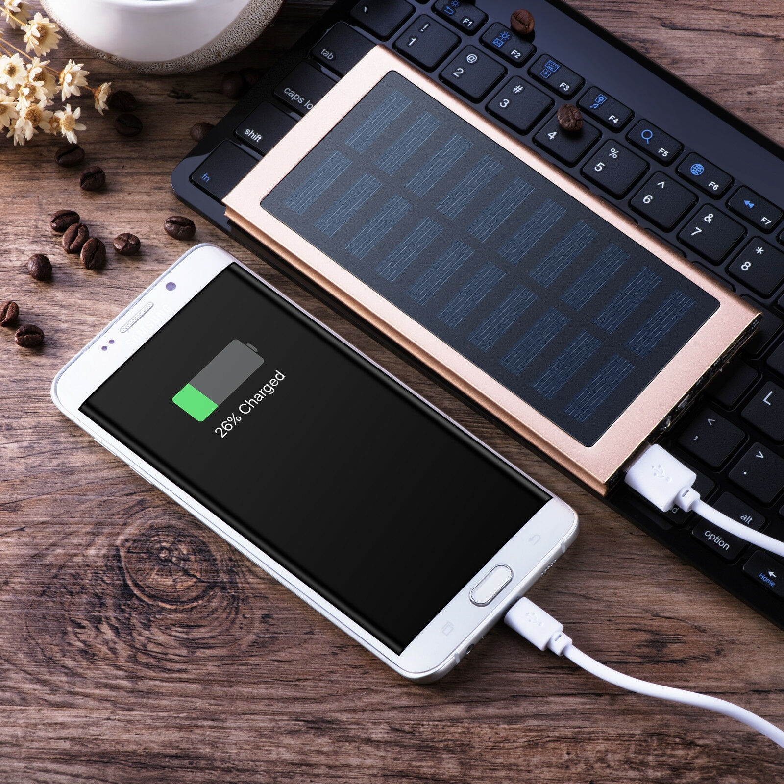 900000mAh Slim 2 USB Portable Battery Charger Solar Power Bank For Phone