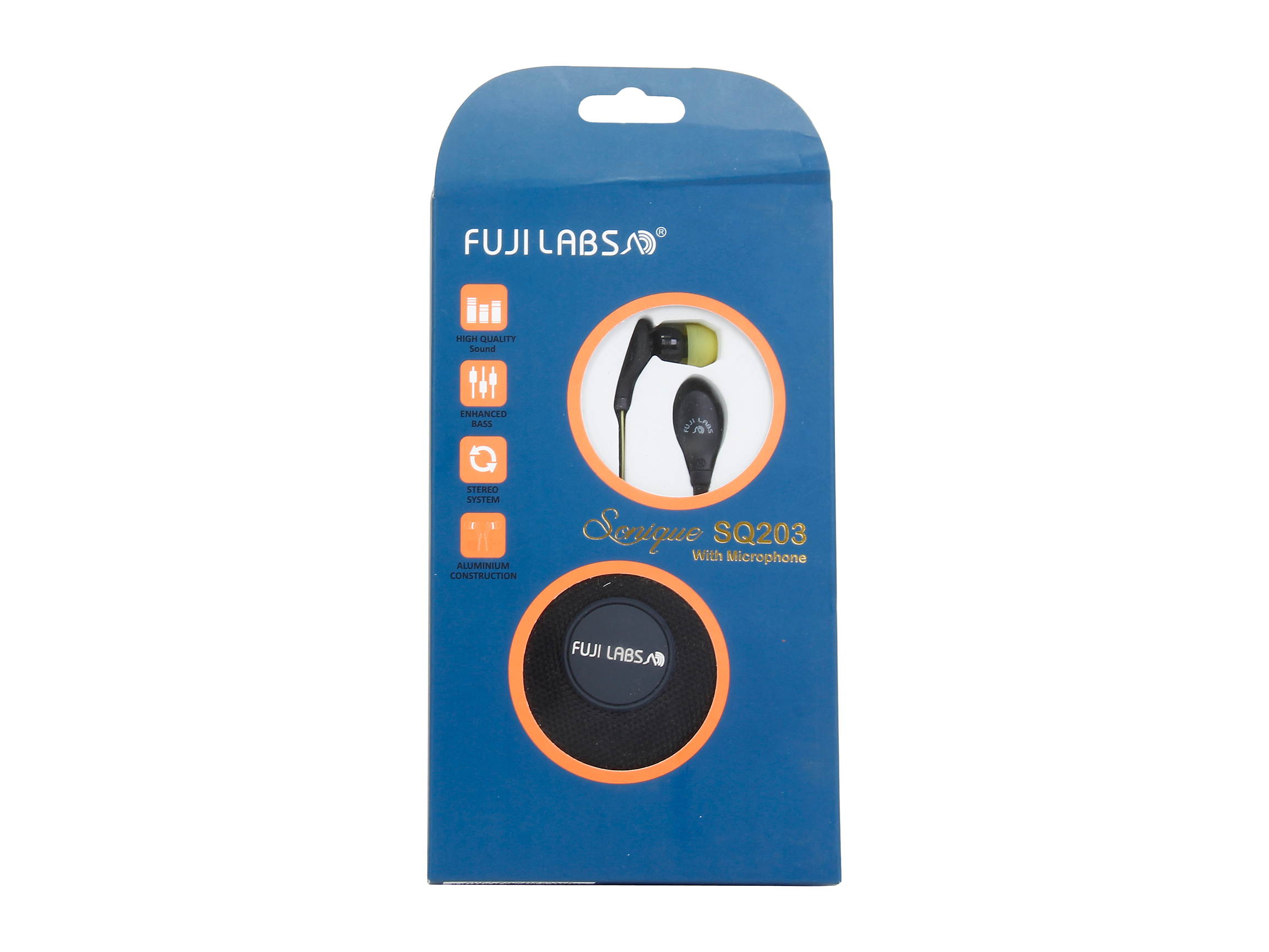 Fuji Labs Sonique SQ203 Designer In-Ear Headphones with In-line Mic