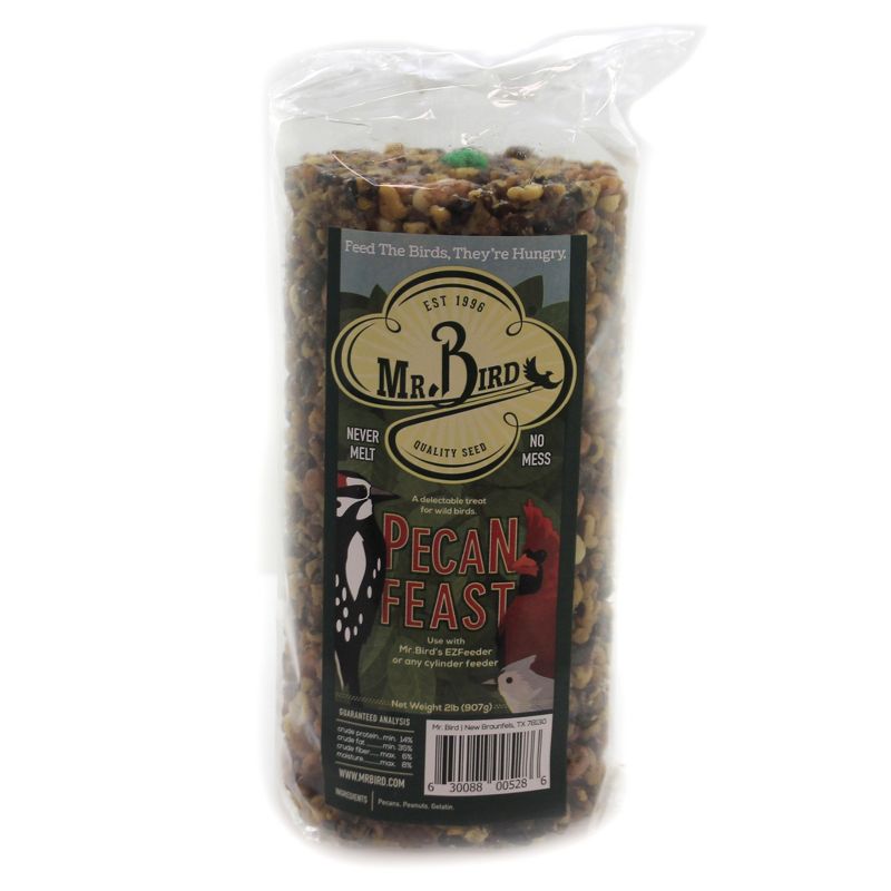Home & Garden 7.5" Pecan Feast Small Cylinder Nuthachers Woodpecker Mr Bird  -  Bird And Wildlife Food