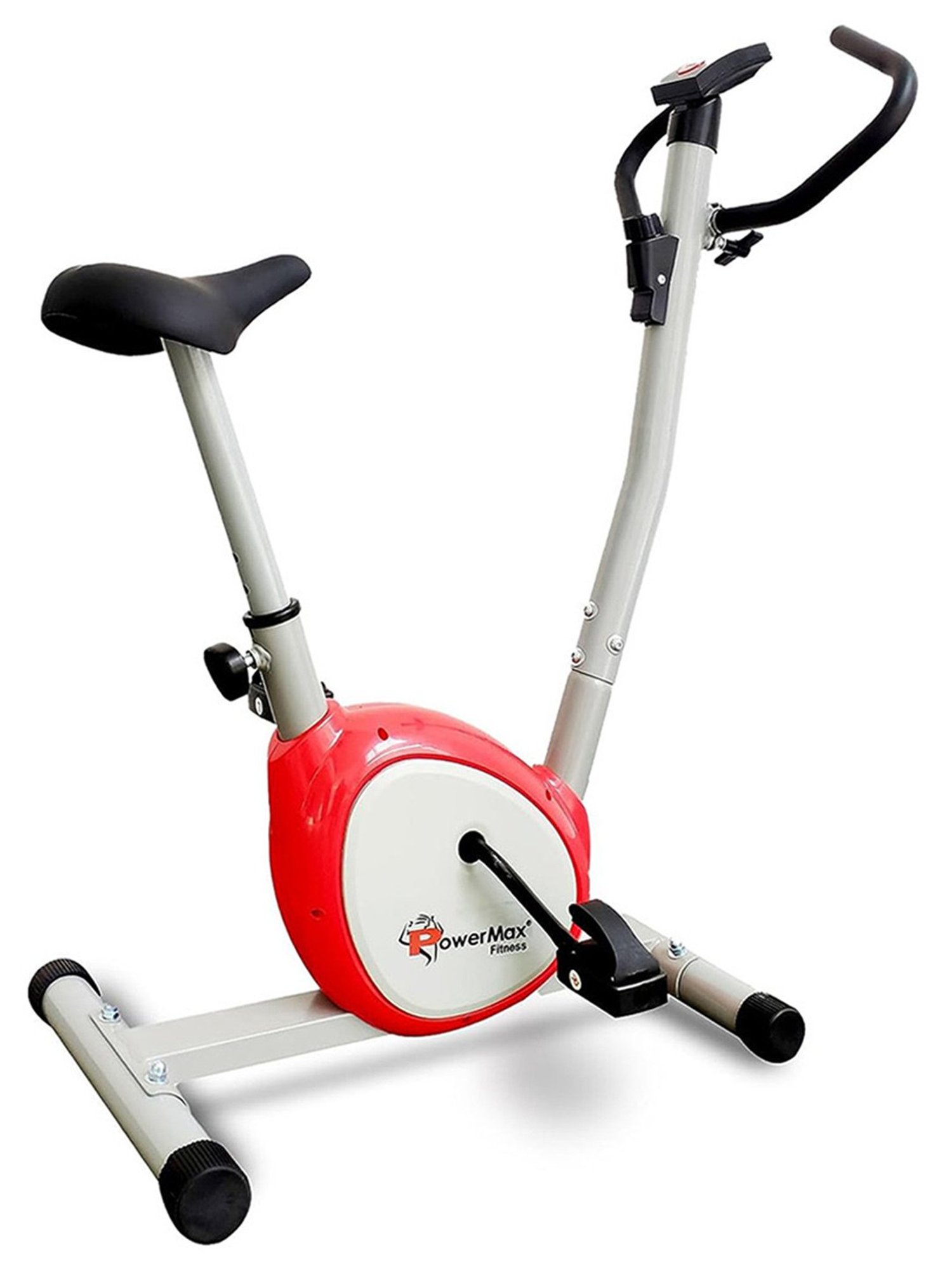 PowerMax Fitness BU-200-AL156 Upright Bike (Grey)