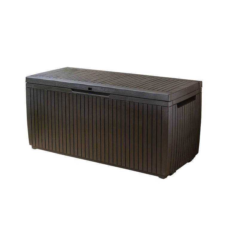 80gal Springwood Outdoor Resin Storage Deck Box Brown - Keter