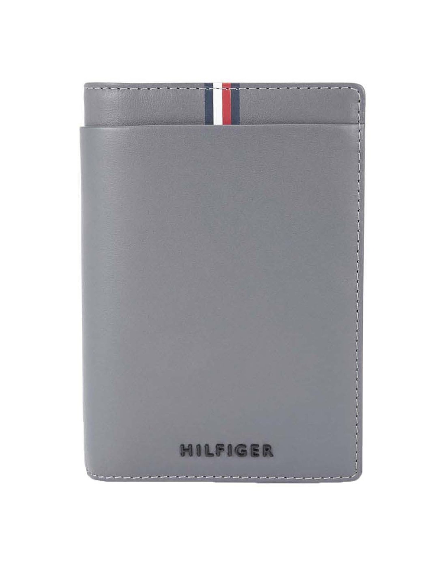 Tommy Hilfiger Drammen Grey Formal Leather Bi-Fold Wallet for Men