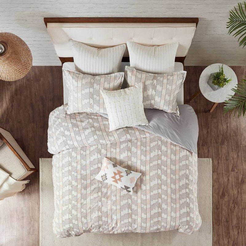 King Oakdale Duvet Cover Set Gray - Stone Cottage