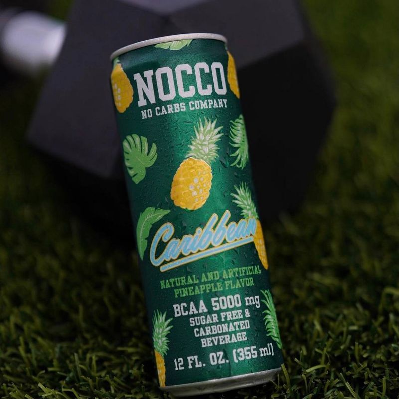 NOCCO BCAA+ Caffeine Free Caribbean Carbonated Beverage - 12 fl oz Can