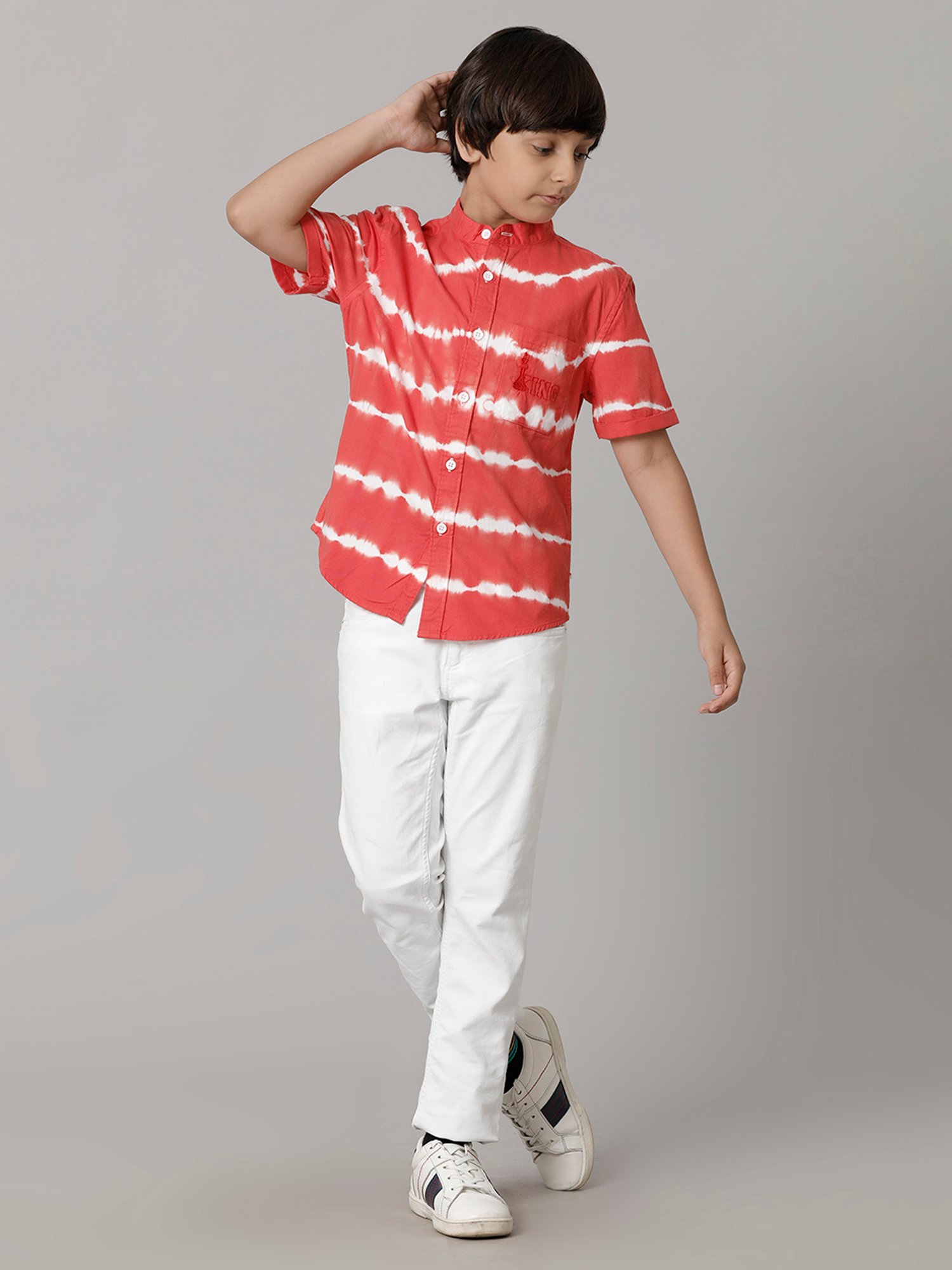 Under Fourteen Only Kids Red Tie Dye Shirt