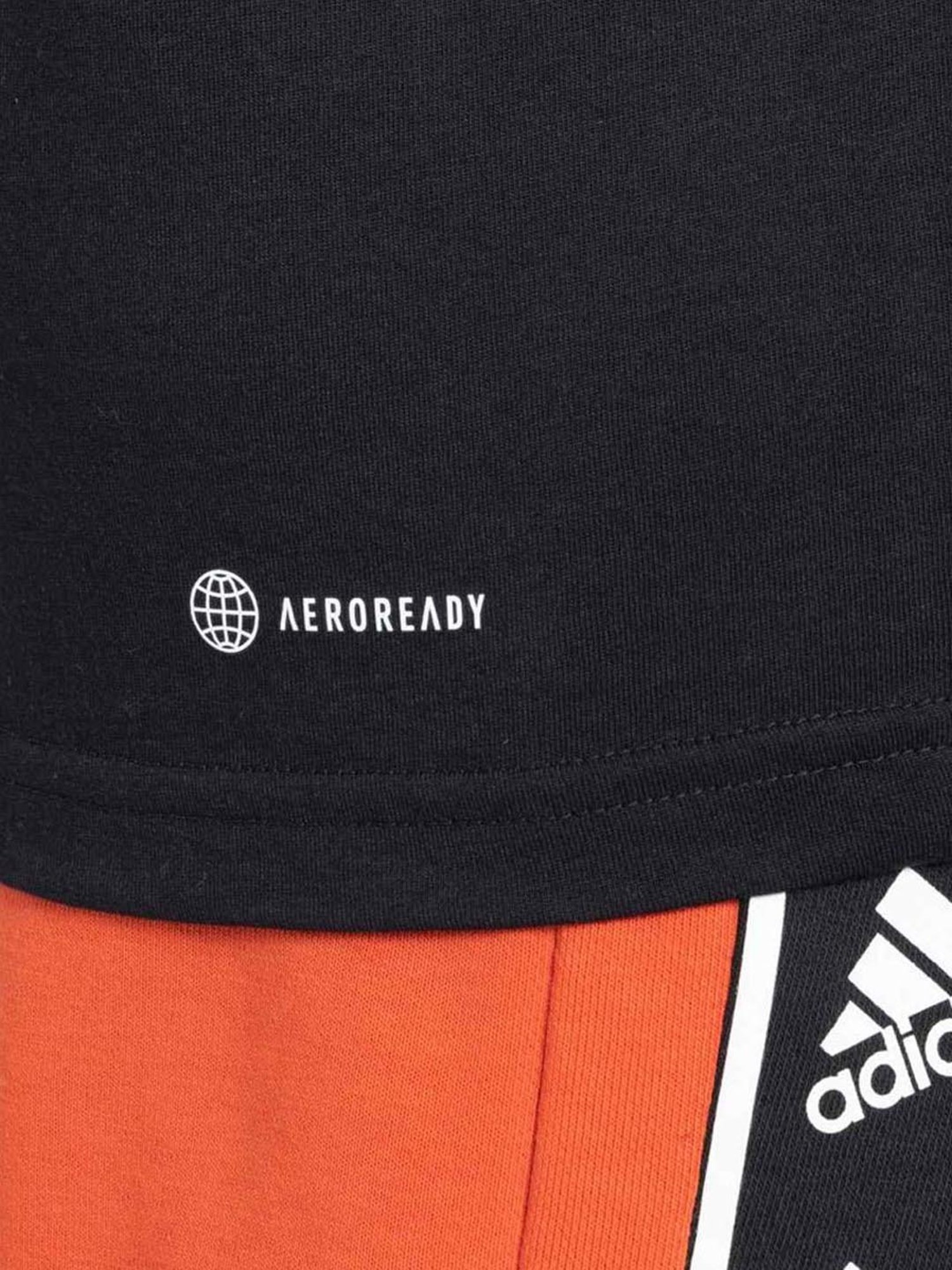 Adidas Black Regular Fit Printed Sports T-Shirt