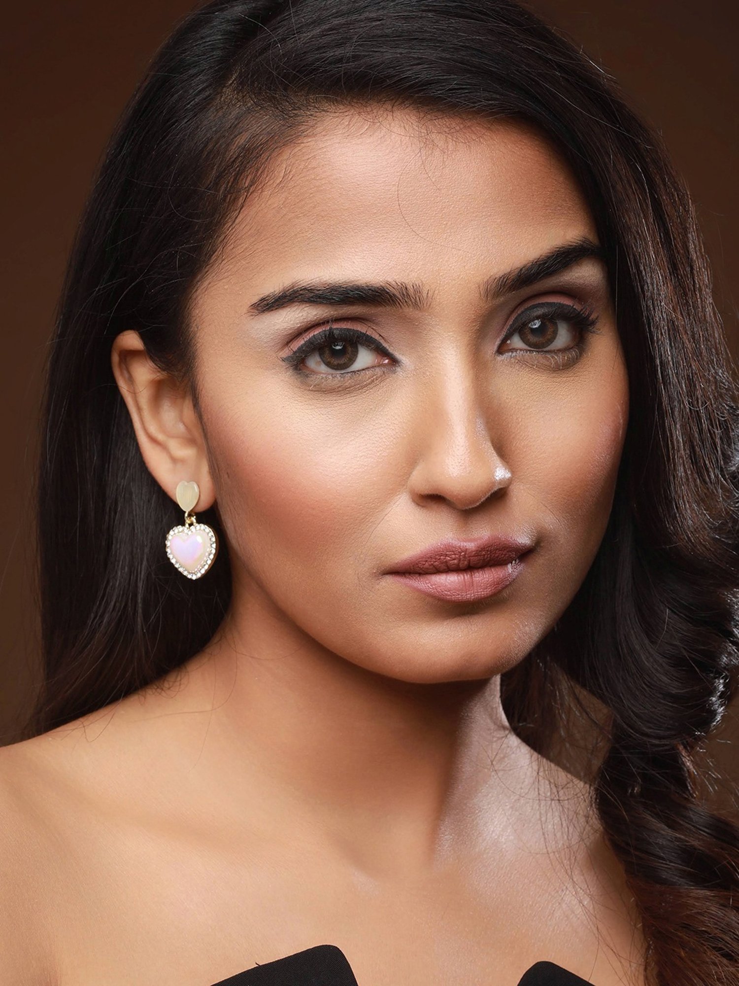 Aatmana Gold-Plated Heart Shaped Drop Earrings