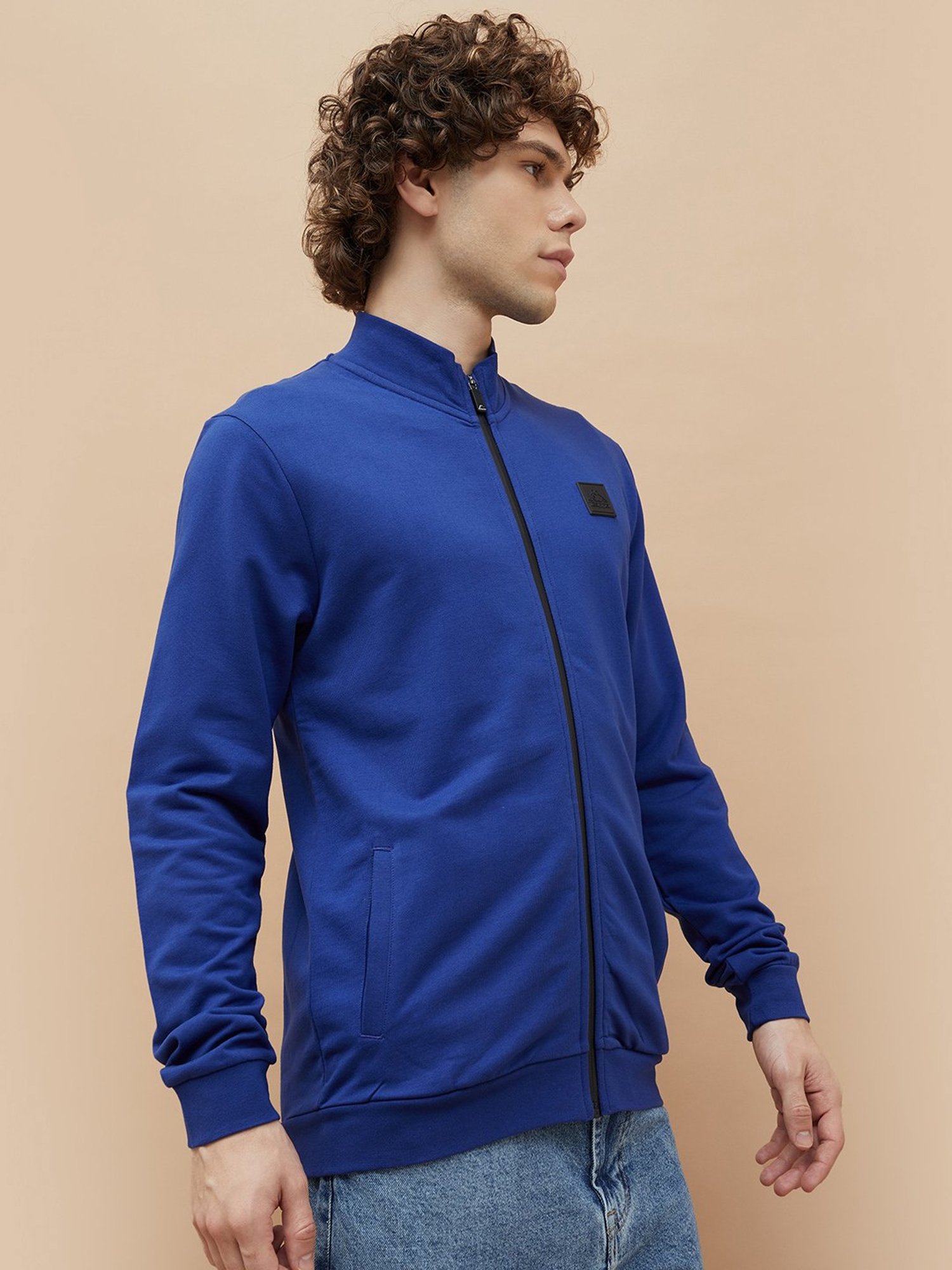 KAPPA Royal Blue Regular Fit High Neck Sweatshirt