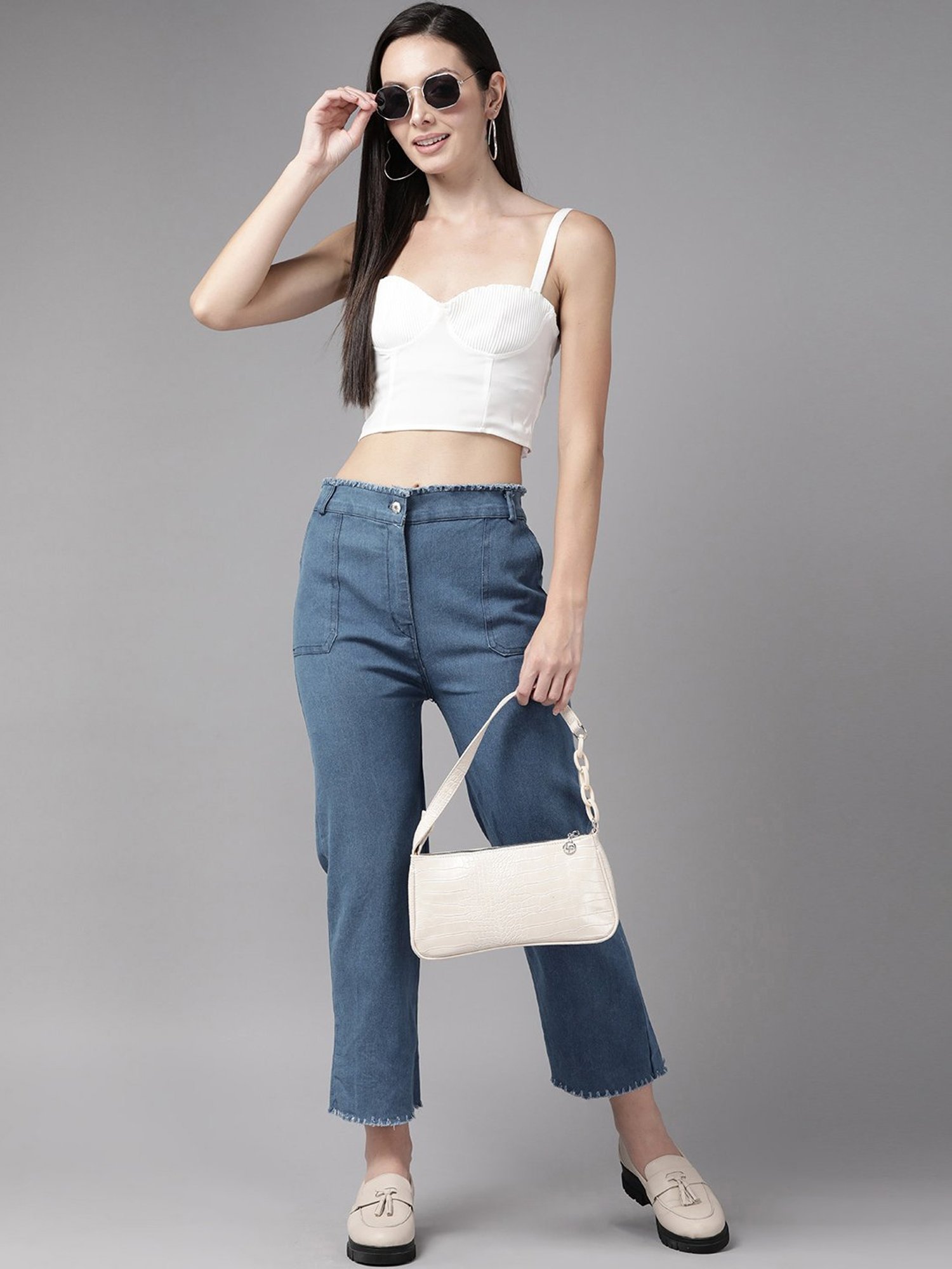 Aarika Blue High Rise Jeans