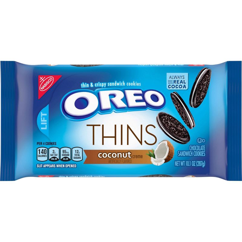 Oreo Thins Coconut Creme Chocolate Sandwich Cookies - 10.1oz