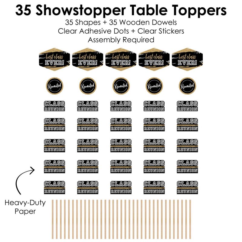Big Dot of Happiness Reunited - School Class Reunion Party Centerpiece Sticks - Showstopper Table Toppers - 35 Pieces