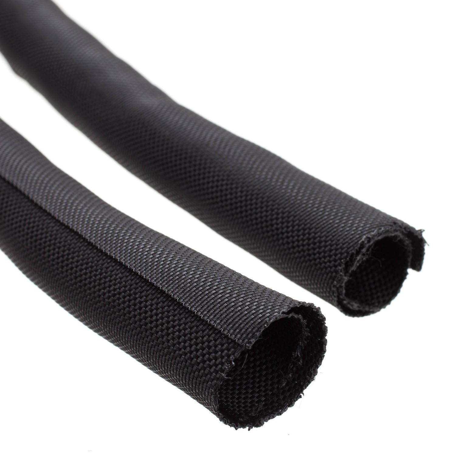 Offex 3/4" Diameter Split Woven Cable Management Wrap - 15 Foot