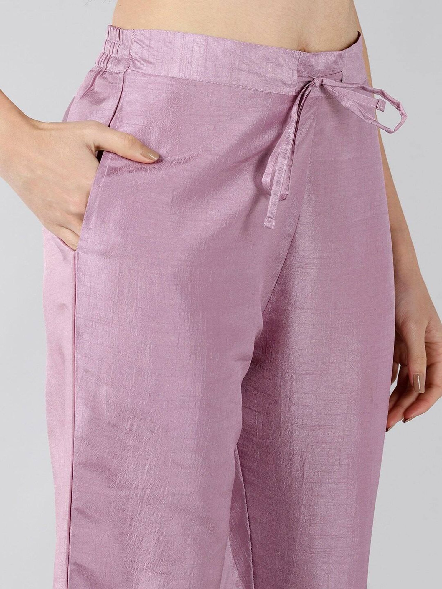 Vaamsi Purple Embellished Kurta Pant Set With Dupatta