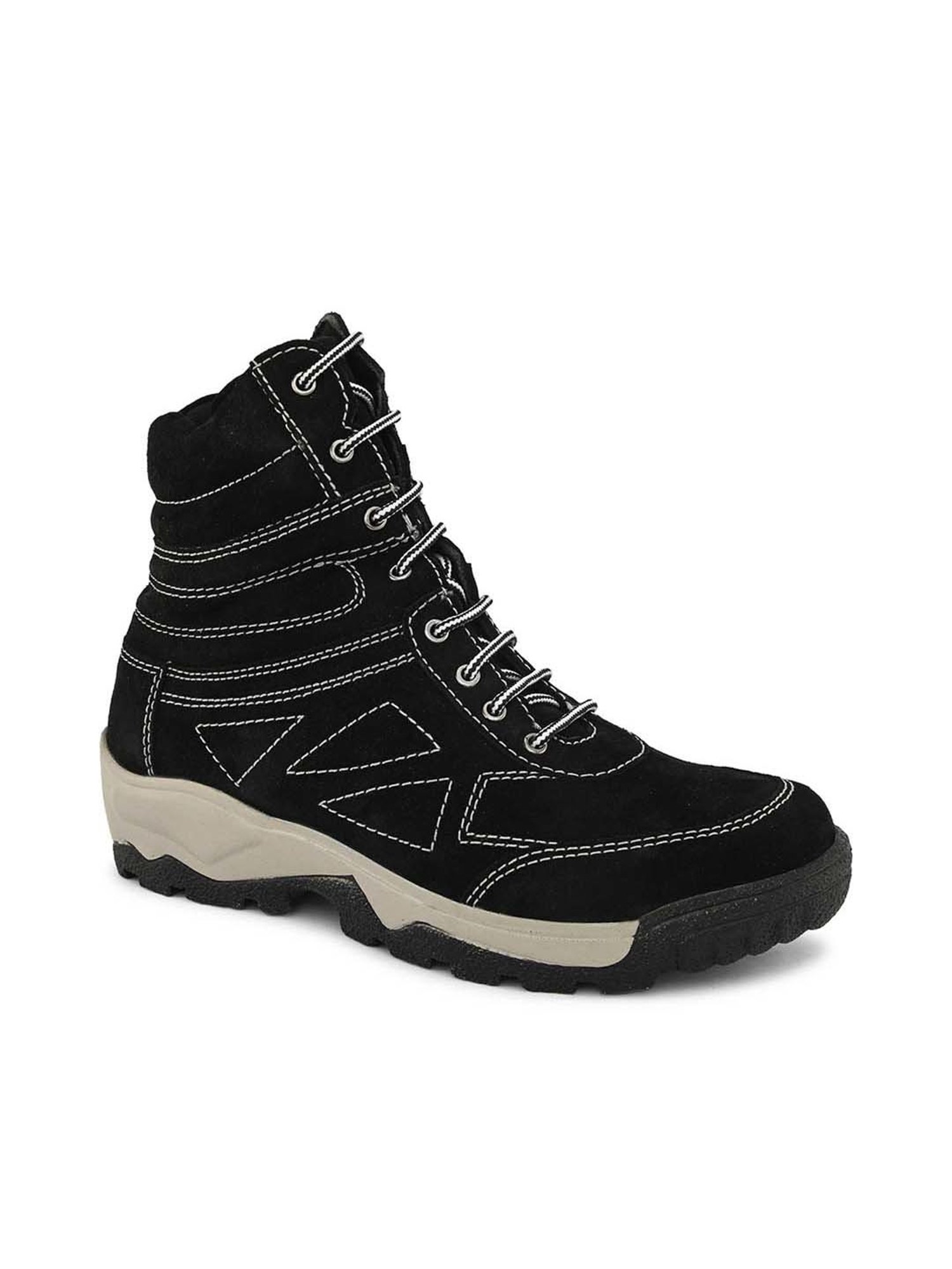 Carlo Romano Men's Black Derby Boots