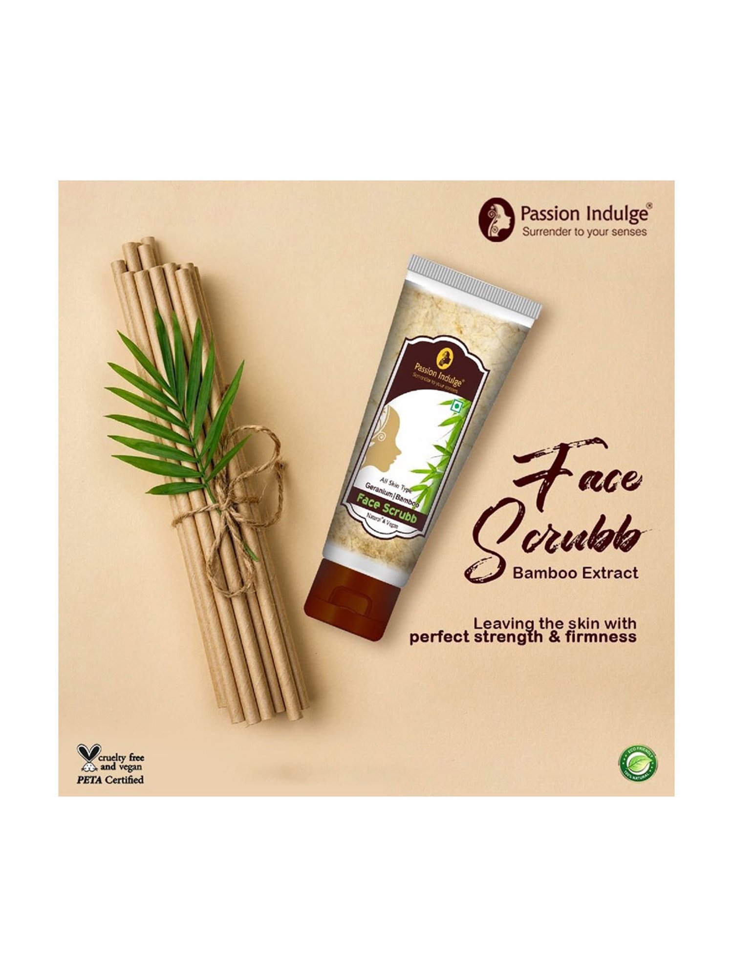 Passion Indulge Bamboo Extract Face Scrub - 70 gm