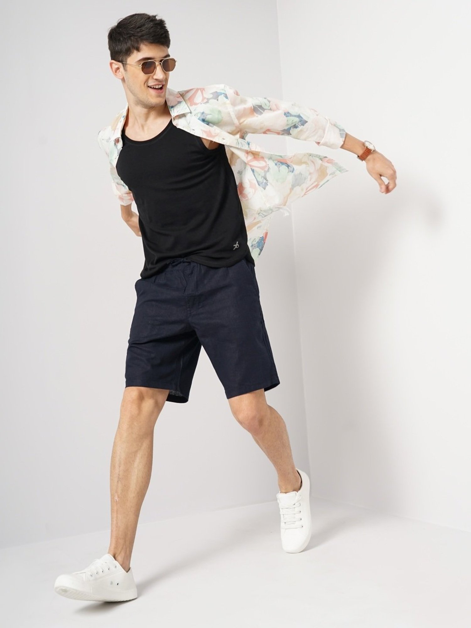 Celio Navy Loose Fit Shorts