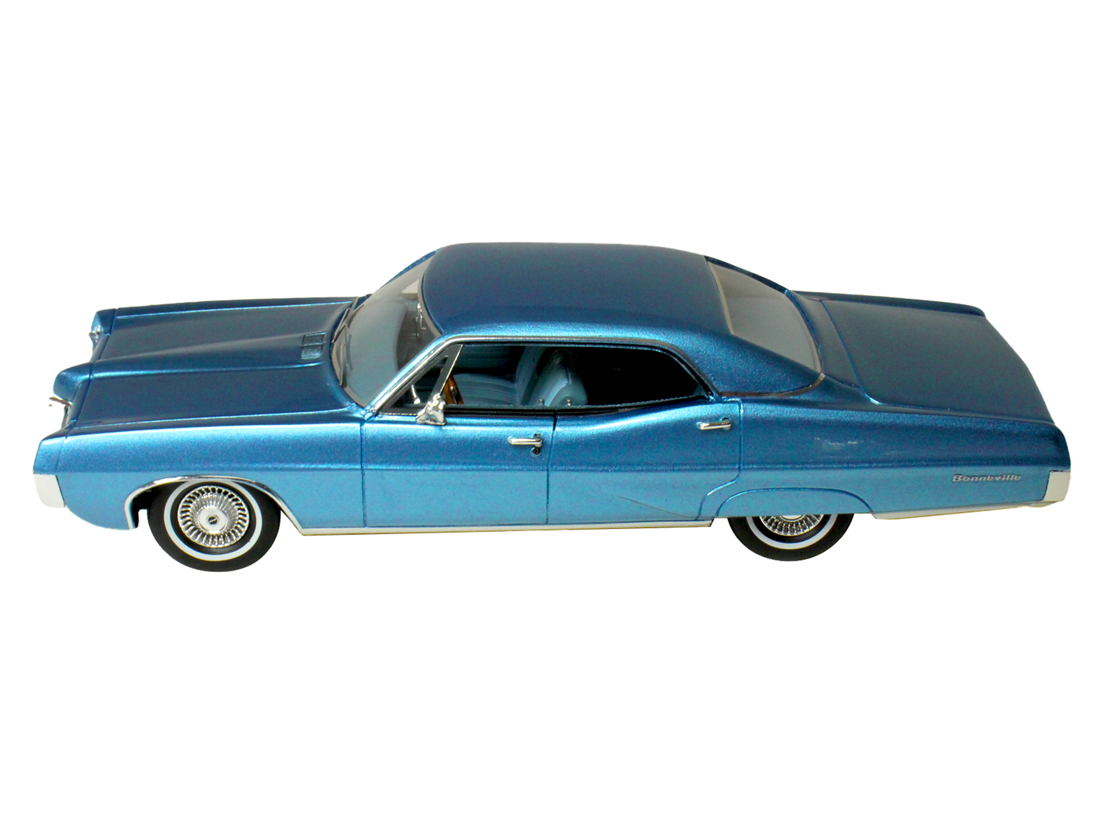 1967 Pontiac Bonneville Tyrol Blue Metallic with Blue Interior Limited Edition to 200 pieces Worldwide 1/43 Model Car by Goldvarg Collection