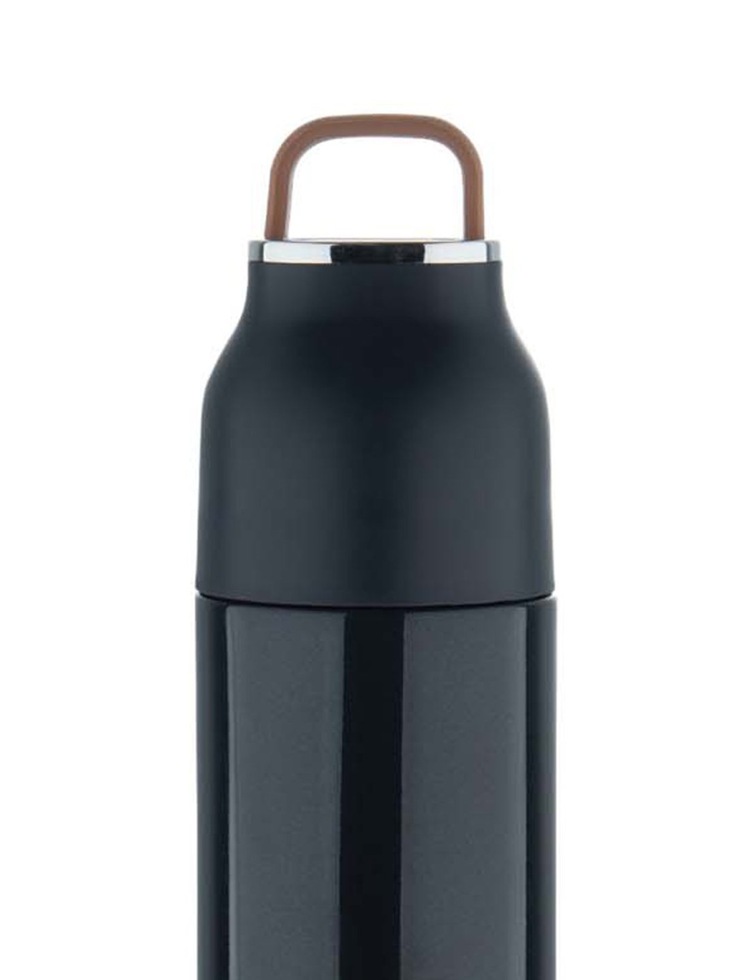 Bergner Walking Black Stainless Steel Thermosteel Hot and Cold Bottle (0.35 L)
