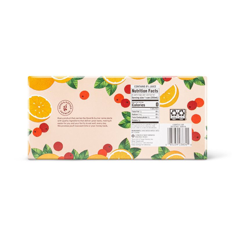 Cranberry Citrus Sparkling Water - 8pk/12 fl oz Cans - Good & Gather™