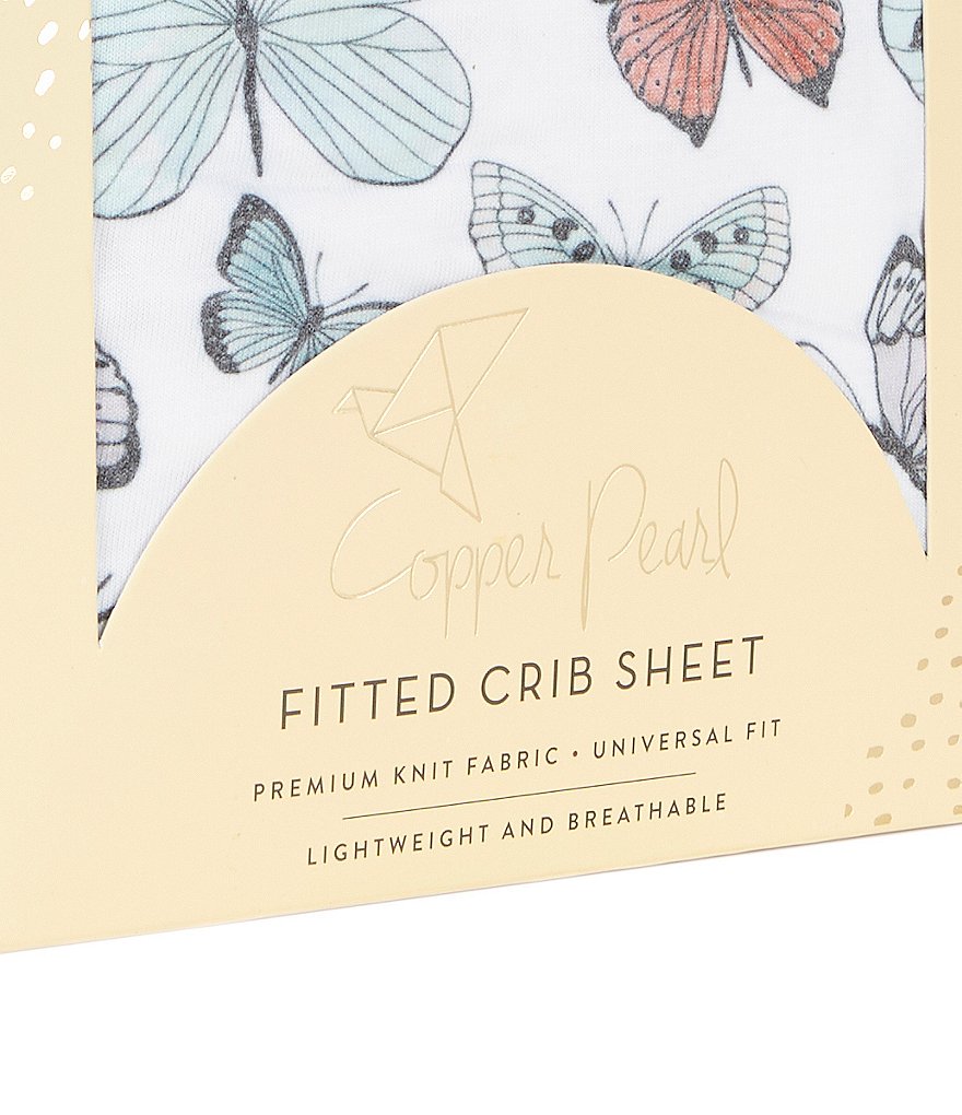 Copper Pearl Baby Girls Butterfly Premium Crib Sheet