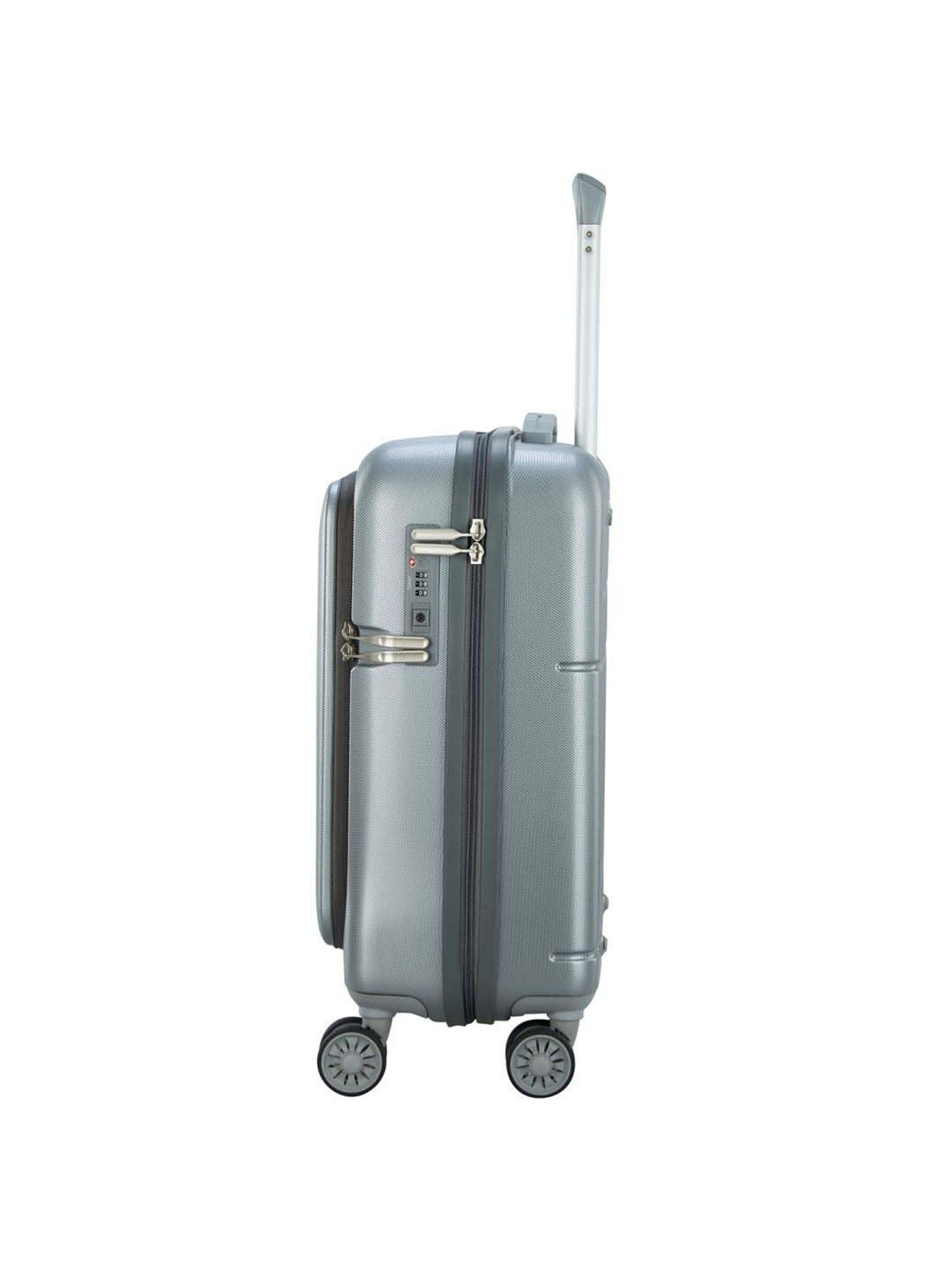 VIP Zorro Silver Textured Hard Cabin Trolley Bag - 38 cm
