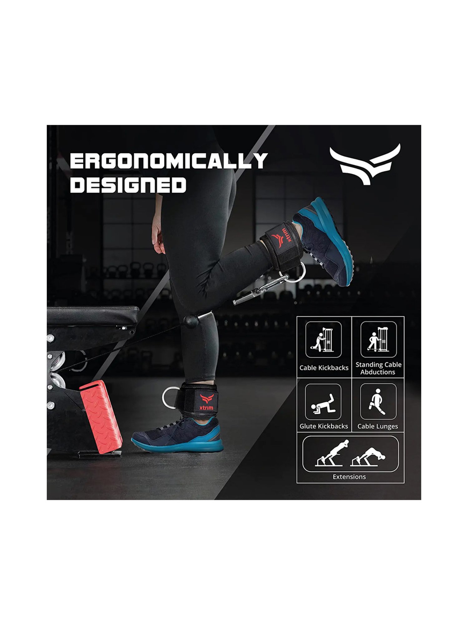 Xtrim Durafit Ankle Strap (Red)