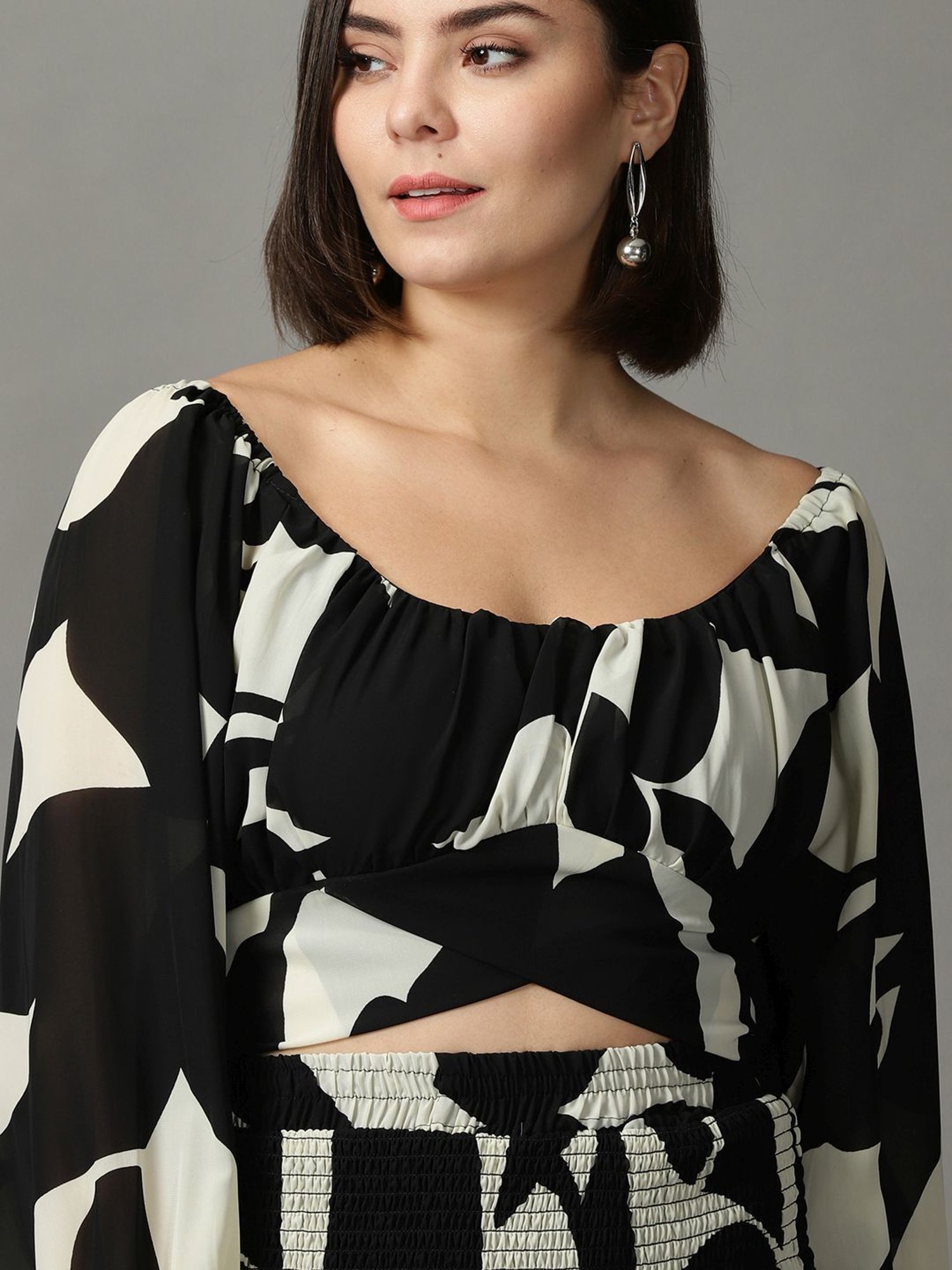 SHOWOFF Black Printed Co-ord Set