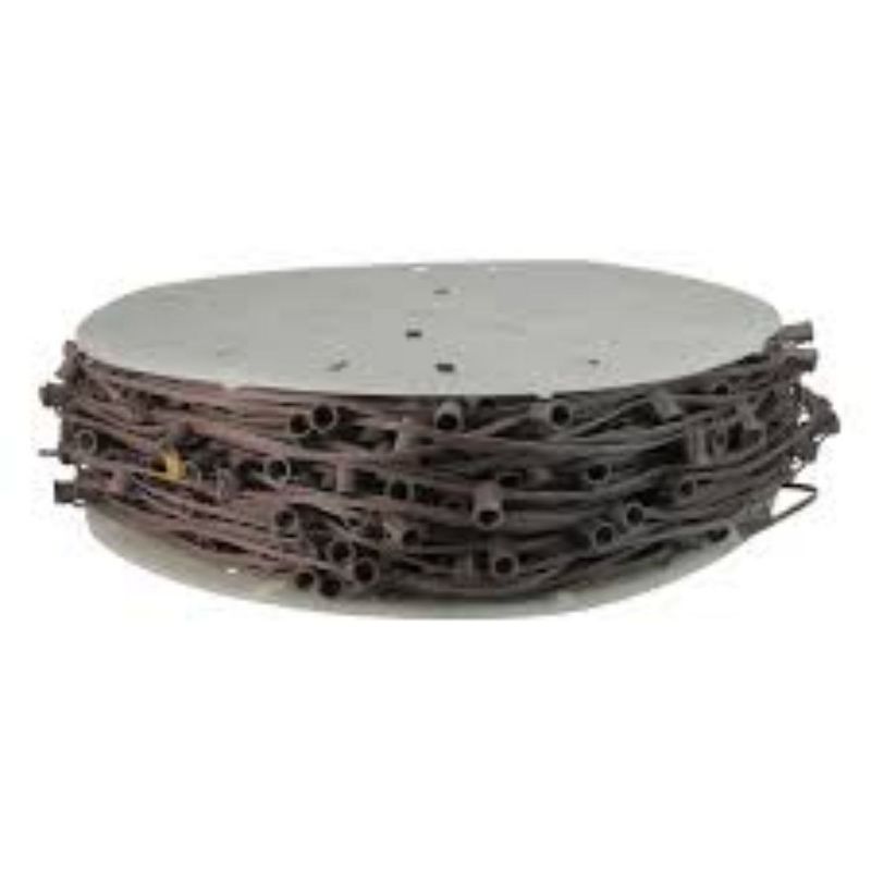 Vickerman 100' Brown Commercial C7 Christmas Light Socket Set