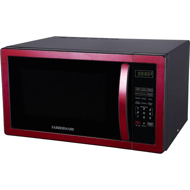 Farberware 1.1 Cu. Ft. 1000 Watt Microwave Oven - Red