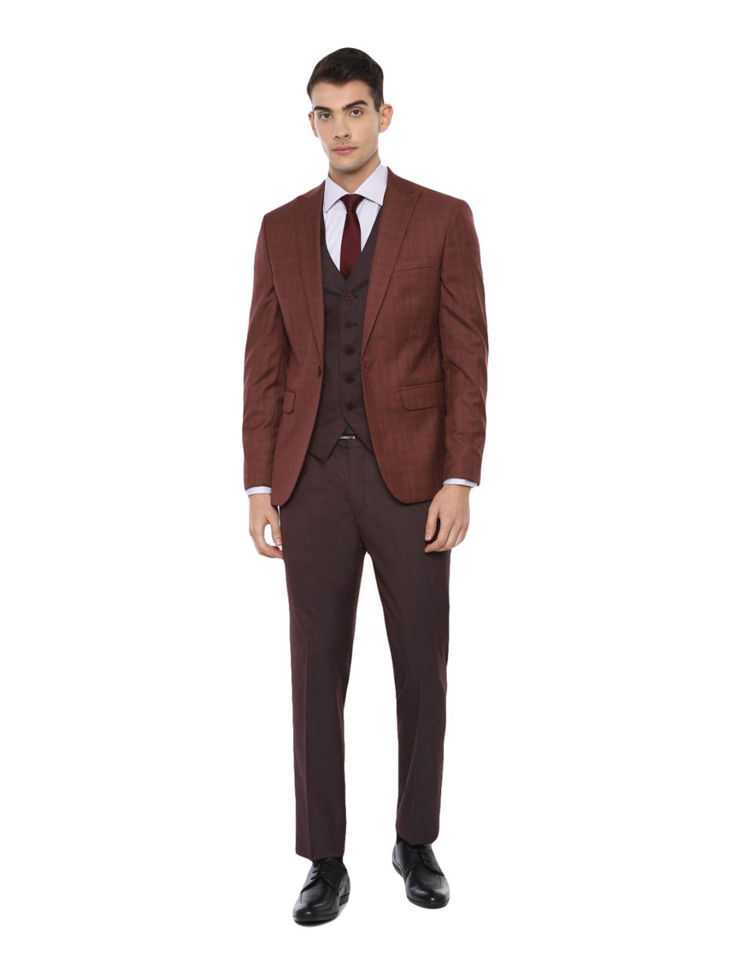 Parx Black Regular Fit Two Piece Suit