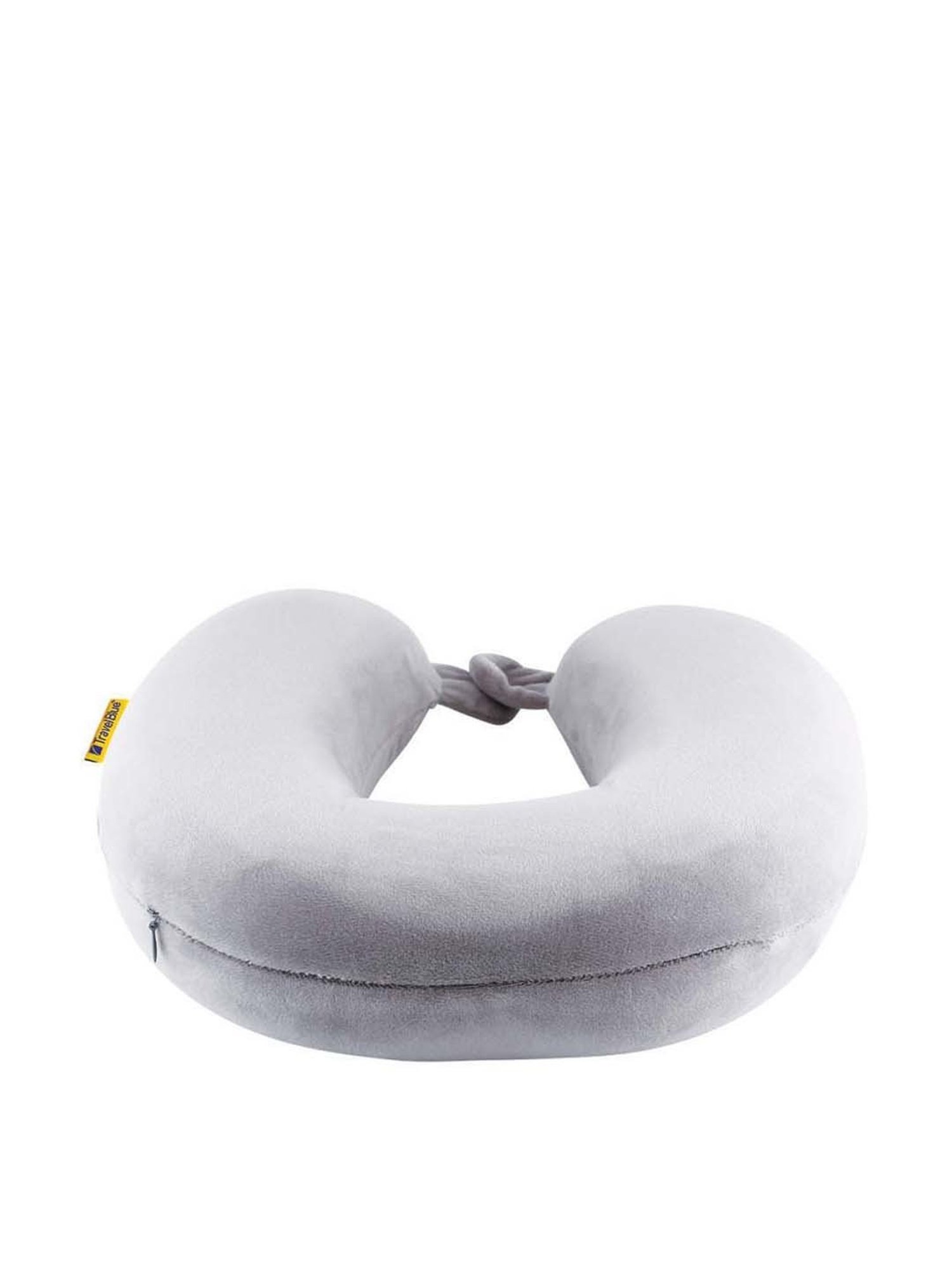 Travel Blue Grey Memory Foam Neck Pillow