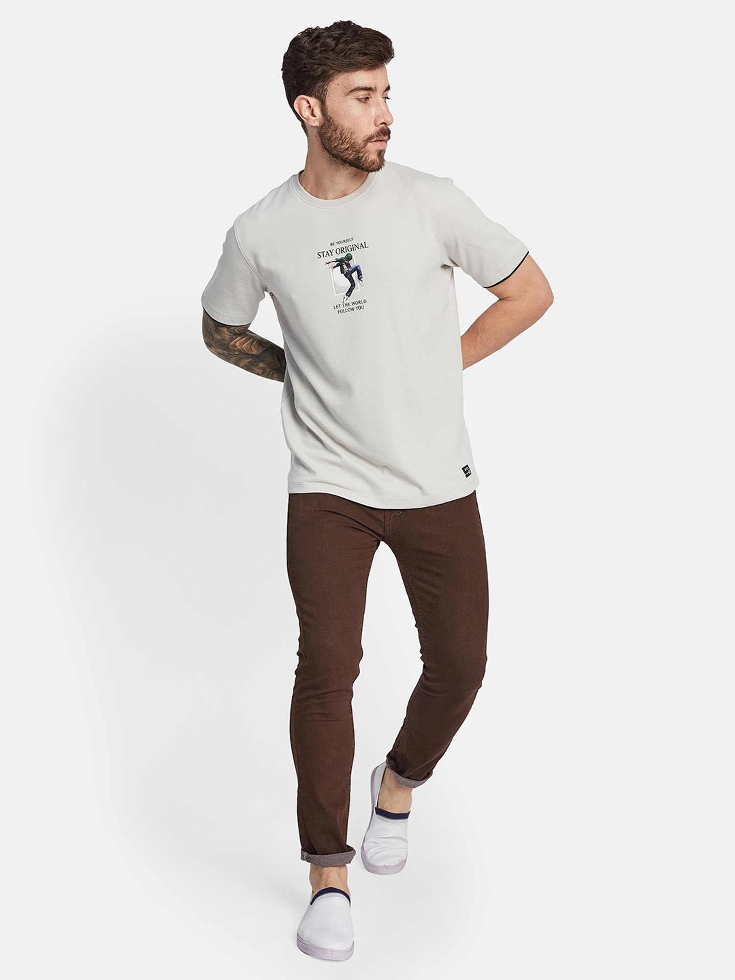 Octave Mastic Regular Fit Printed T-Shirt