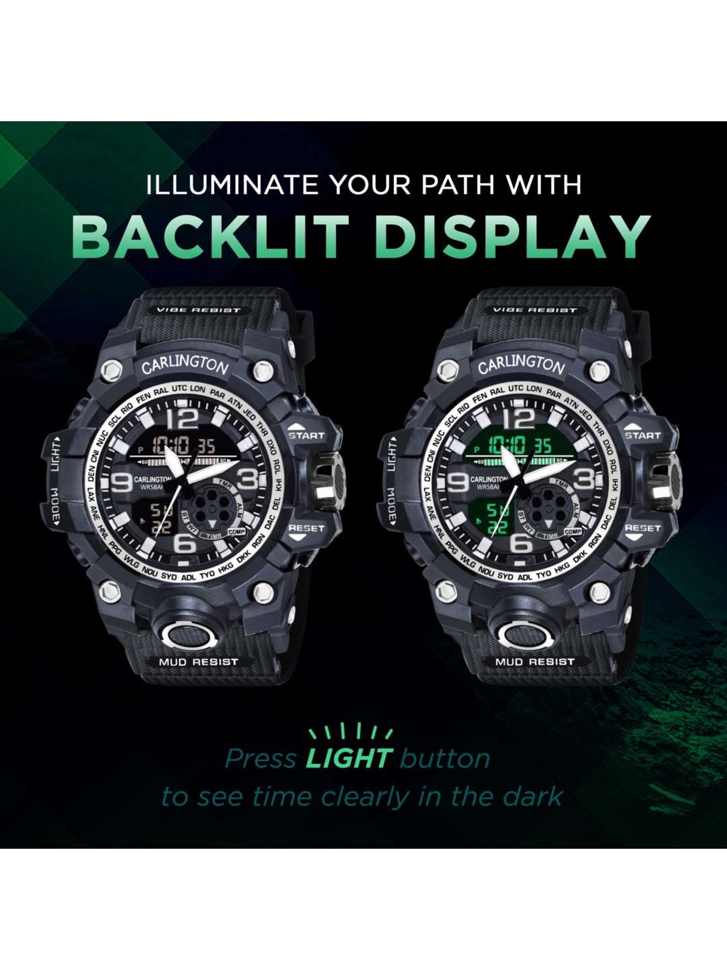 CARLINGTON Endurance 3355 Analog-Digital Watch for Men