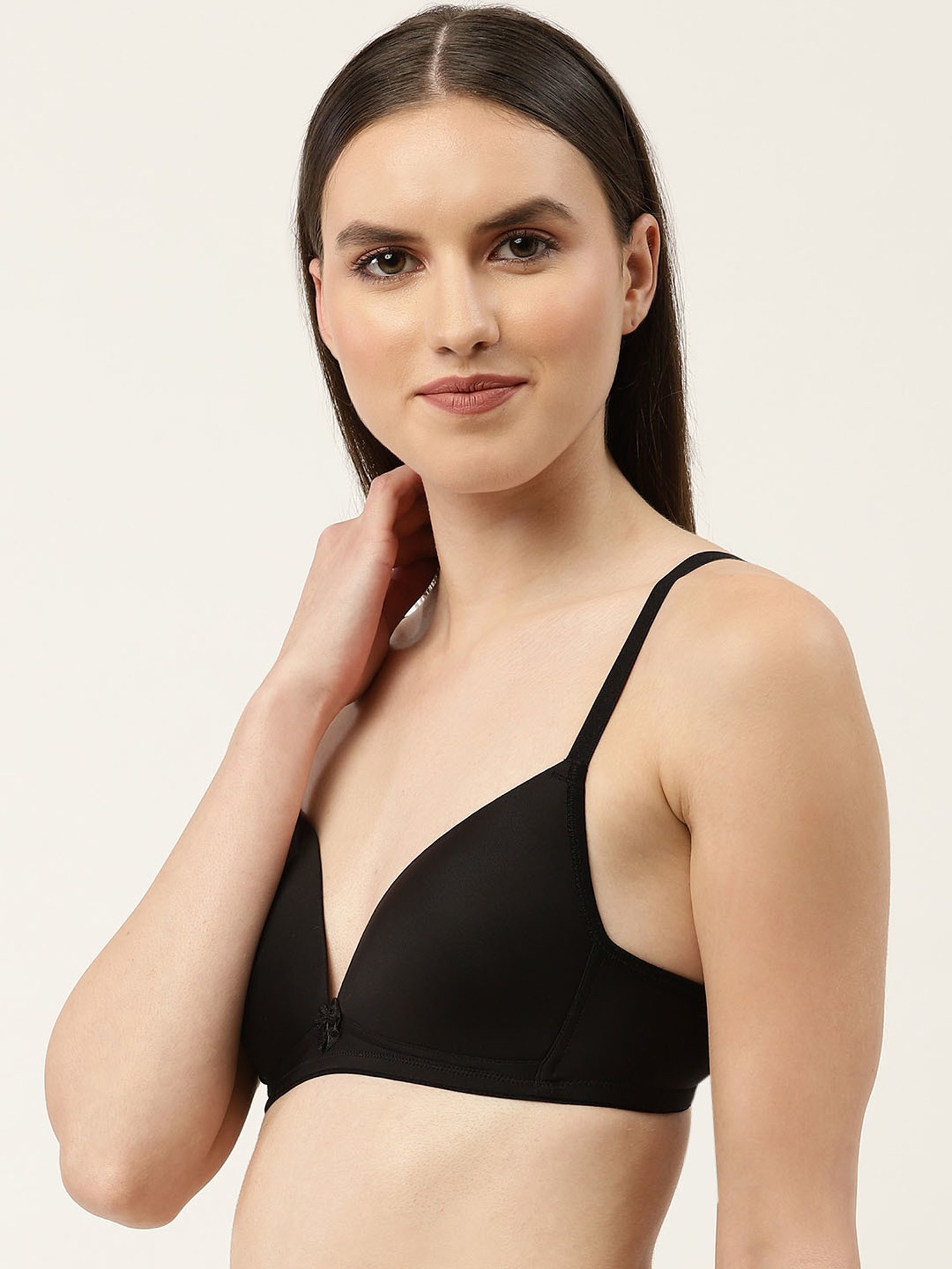 Leading Lady Black Full Coverage T-Shirt Bra