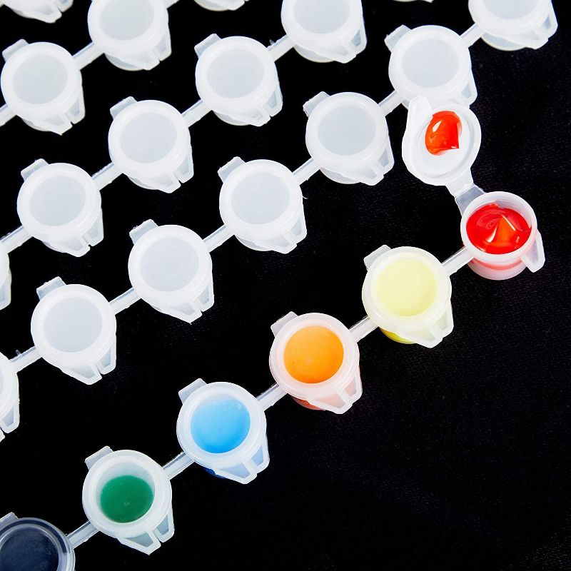 Bright Creations Empty Paint Pot Pod Strips, Storage Containers, Arts and Crafts (6ml/0.2 oz, 240 Pots, 30 Strips)